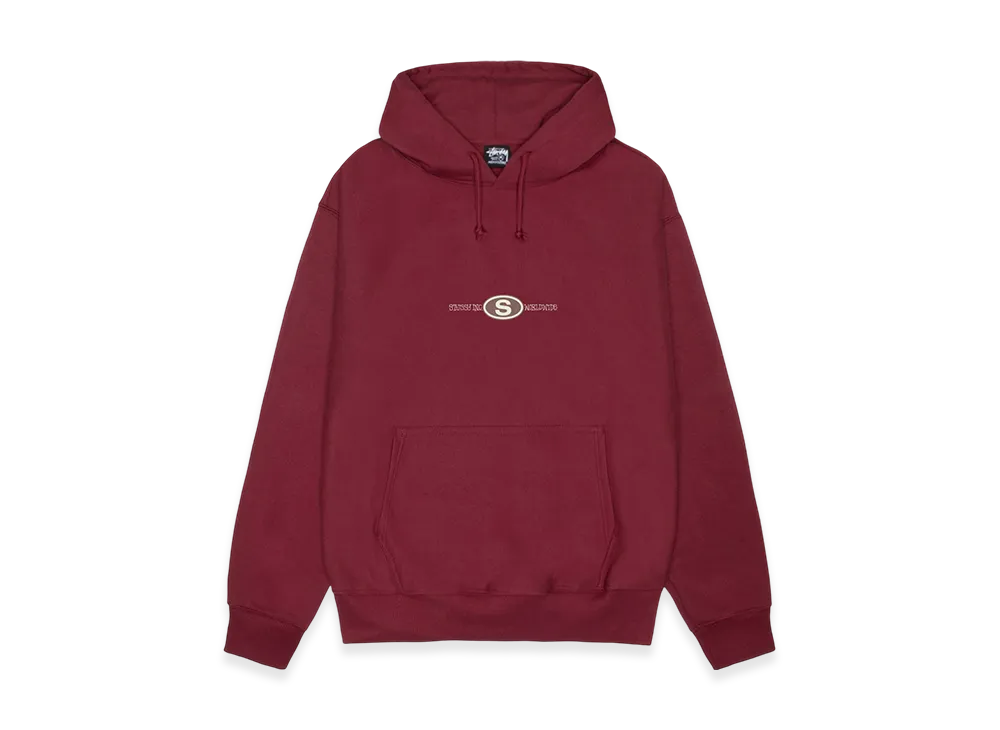 Stussy Worldwide Dot Hoodie "Wine"