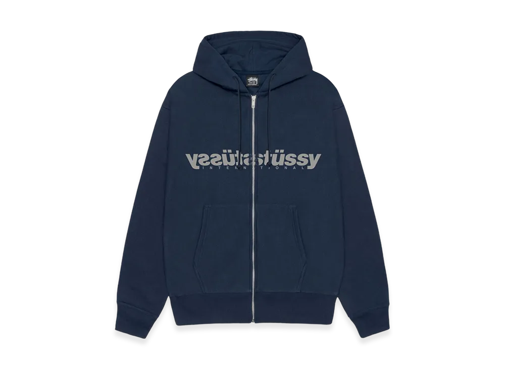 Stussy Mirror Zip Hoodie "Navy"