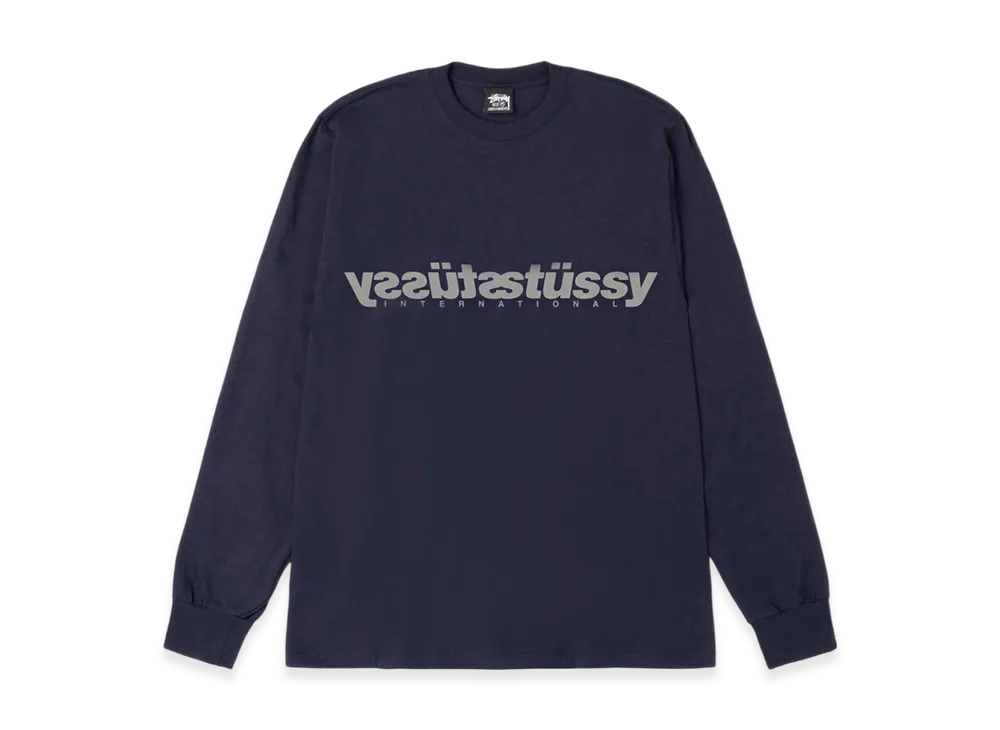 Stussy Mirror LS Tee "Navy"