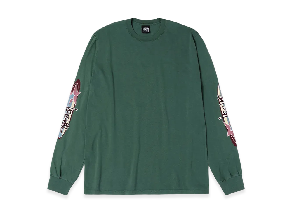 Stussy Two Star LS Tee Pigment Dyed "Pine"