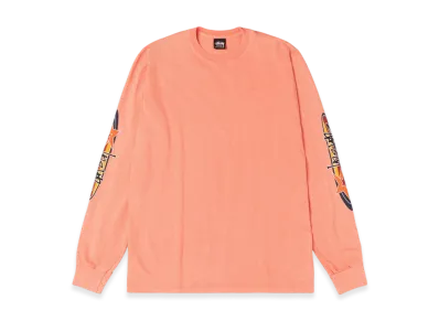 Stussy Two Star LS Tee Pigment Dyed "Sherbert"