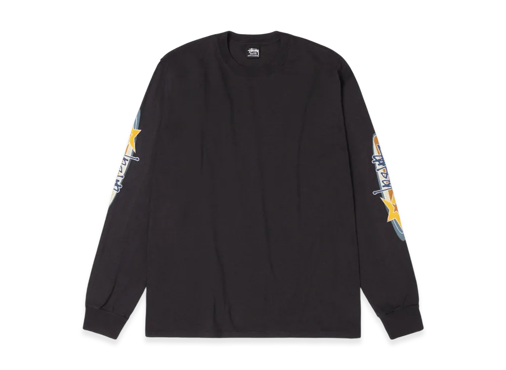 Stussy Two Star LS Tee Pigment Dyed "Faded Black"
