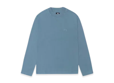 Stussy Dyed LS Mock Neck Tee "Blue"