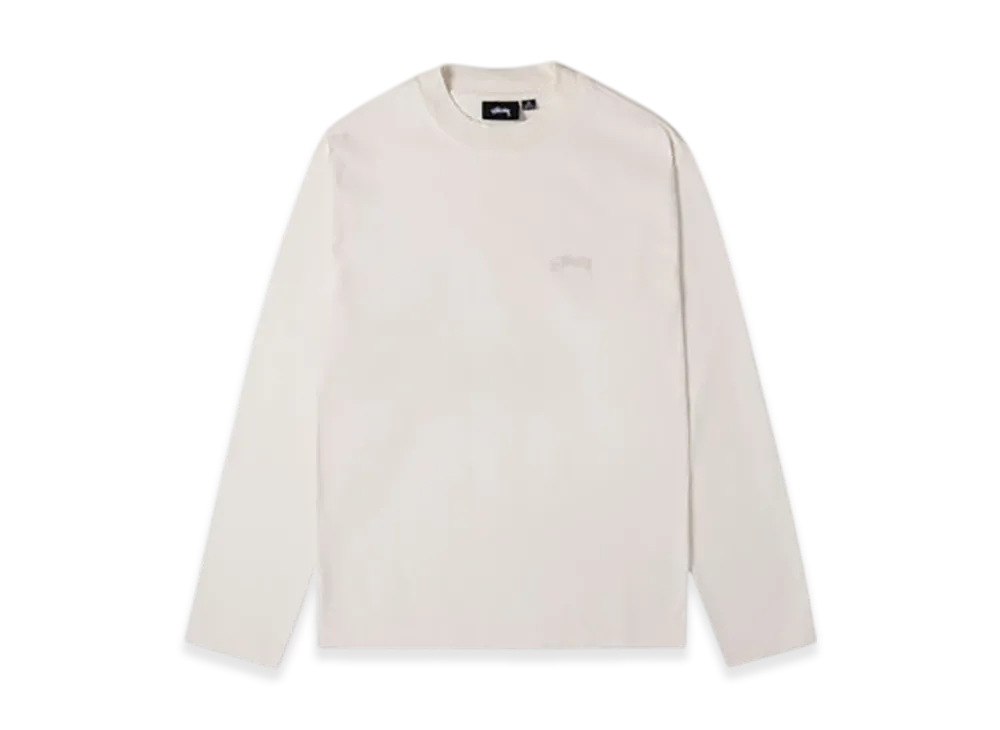 Stussy Dyed LS Mock Neck Tee "White"