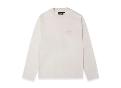 Stussy Dyed LS Mock Neck Tee "White"