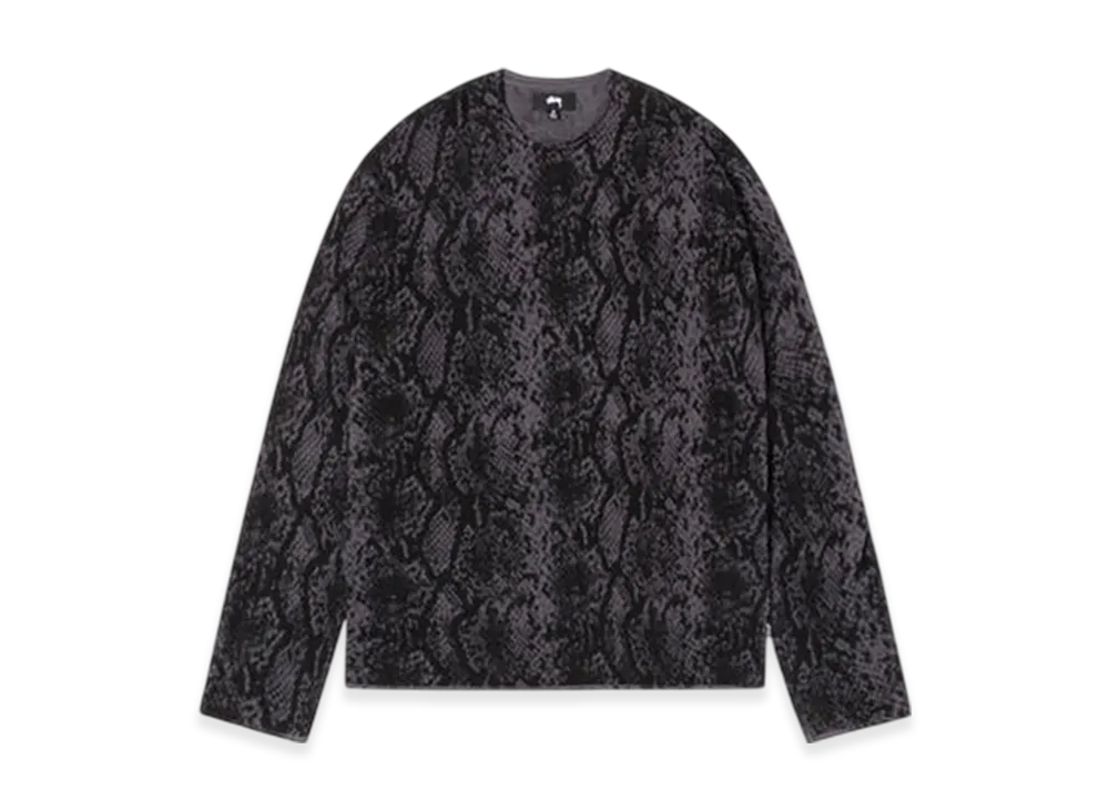 Stussy Python Knit Crew "Charcoal"