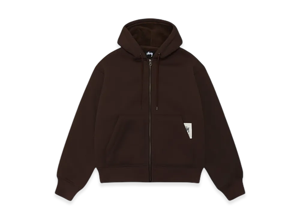 Stussy Bonded Sherpa Hoodie "Brown"