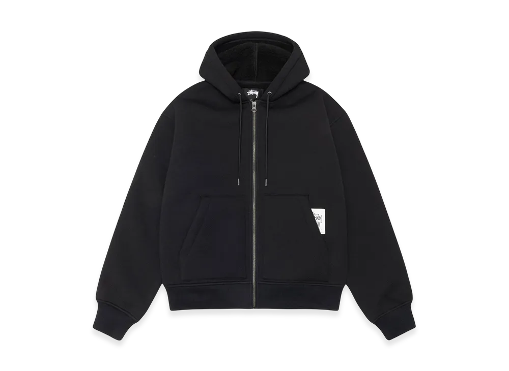 Stussy Bonded Sherpa Hoodie "Black"