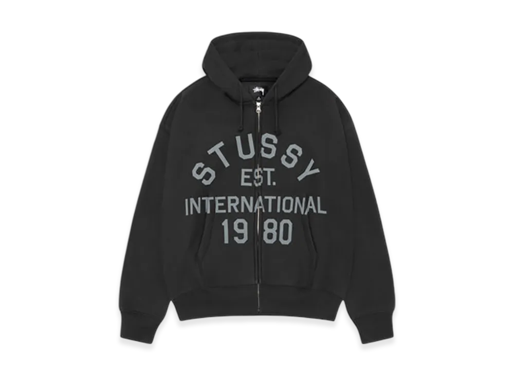 Stussy Established Zip Hoodie "Black"