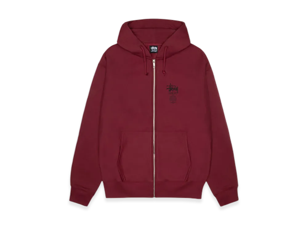 Stussy Swim Out Zip Hoodie "Wine"