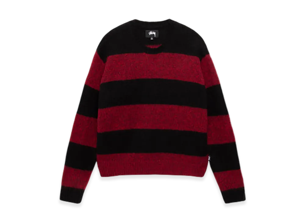 Stussy Big Stripe Crew "Red"