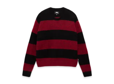Stussy Big Stripe Crew "Red"