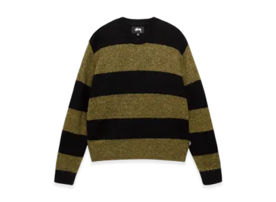 Stussy Big Stripe Crew "Dark Olive"