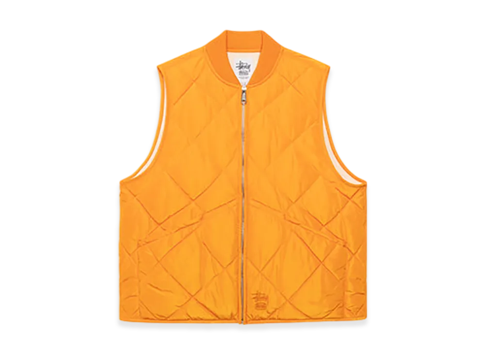 Stussy Thermal Lined Quilted Vest "Orange"