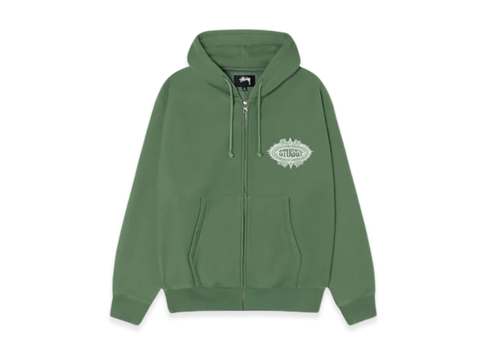 Stussy Mantra Zip Hoodie "Green"