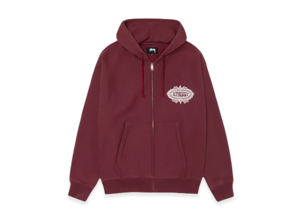 Stussy Mantra Zip Hoodie "Burgundy"