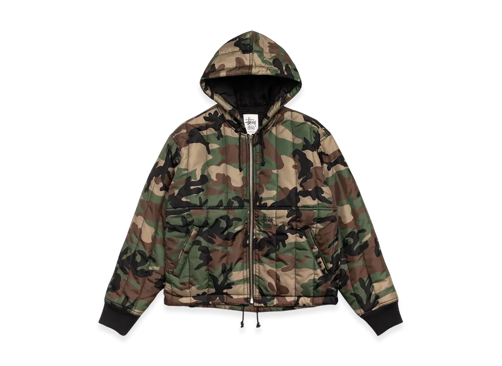 Stussy Quilted Nylon Work Jacket "Woodland Camo"