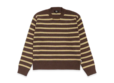 Stussy Stripe Knit Crew "Forest"
