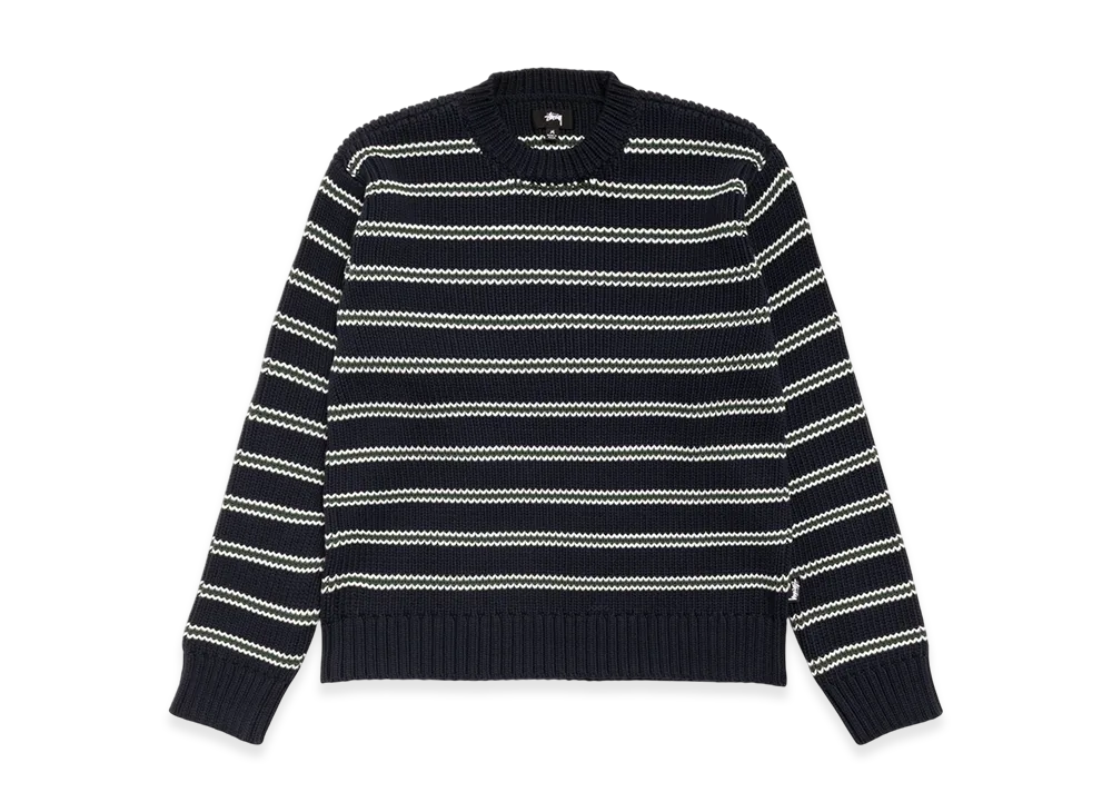 Stussy Stripe Knit Crew "Ocean"