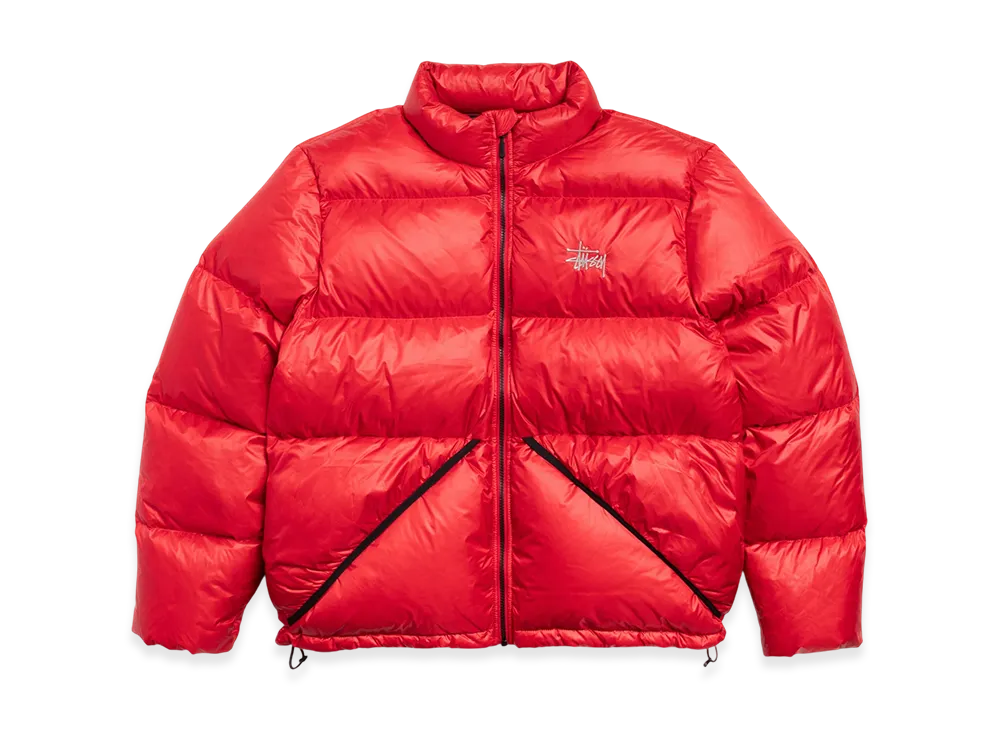 Stussy Micro Ripstop Down Jacket "Red"