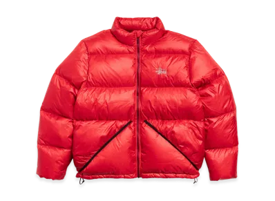 Stussy Micro Ripstop Down Jacket "Red"