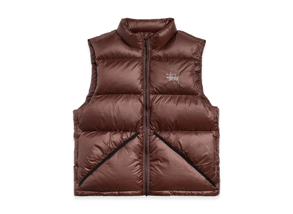 Stussy Micro Ripstop Down Vest "Brown"
