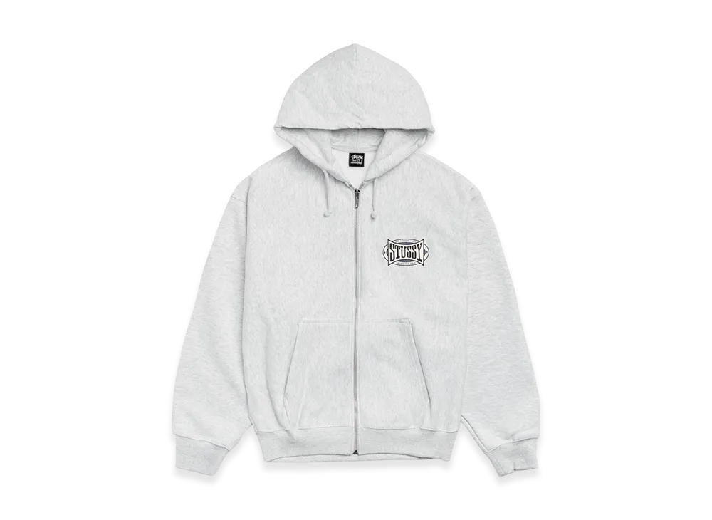 Stussy Champion Oval Zip Hoodie "Ash Heather"