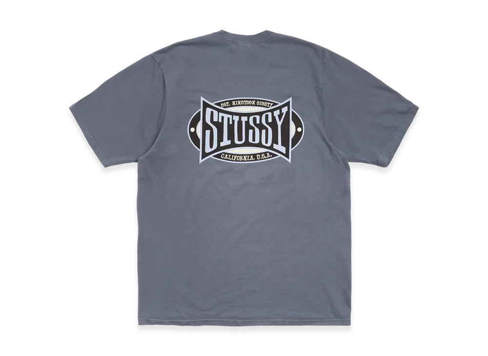 Stussy Champion Oval Tee Pigment Dyed "Navy"