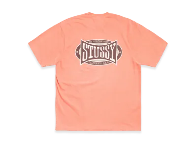 Stussy Champion Oval Tee Pigment Dyed "Sherbert"