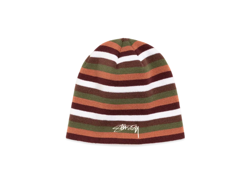 Stussy Skullcap Smooth Stock Striped "Brown"