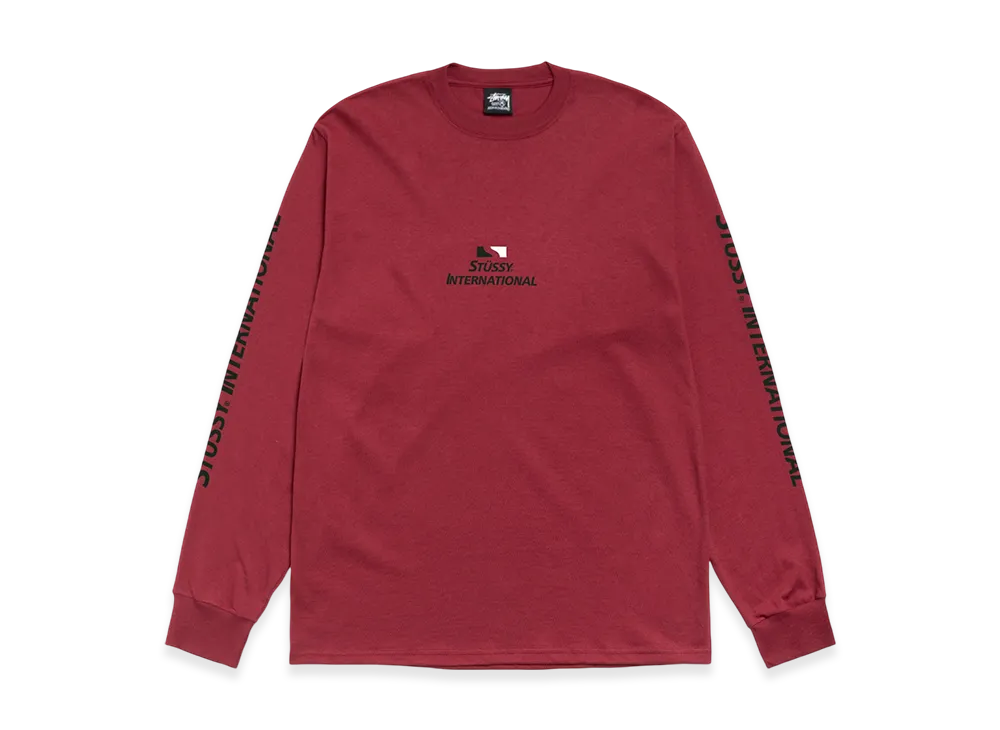Stussy International Ls Tee "Wine"