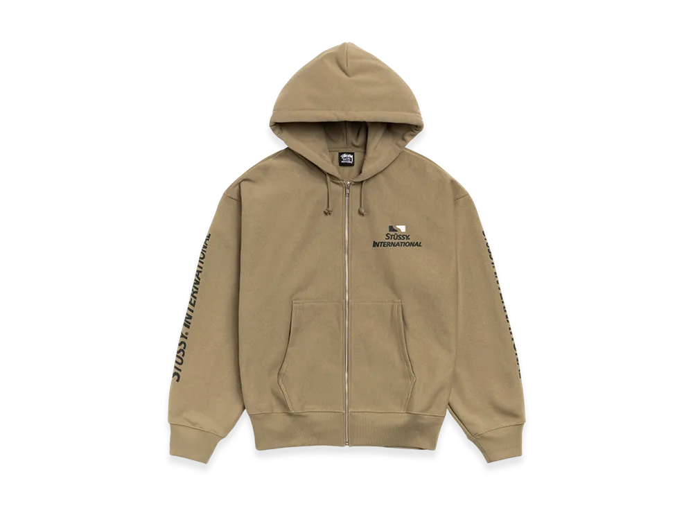 Stussy International Zip Hoodie "Army"