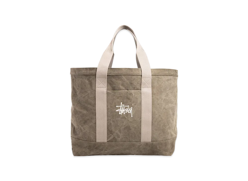 Stussy Waxed Canvas Extra Large Tote "Stone"