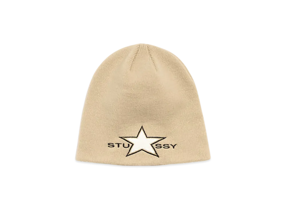 Stussy Skullcap Star Patch "Sand"