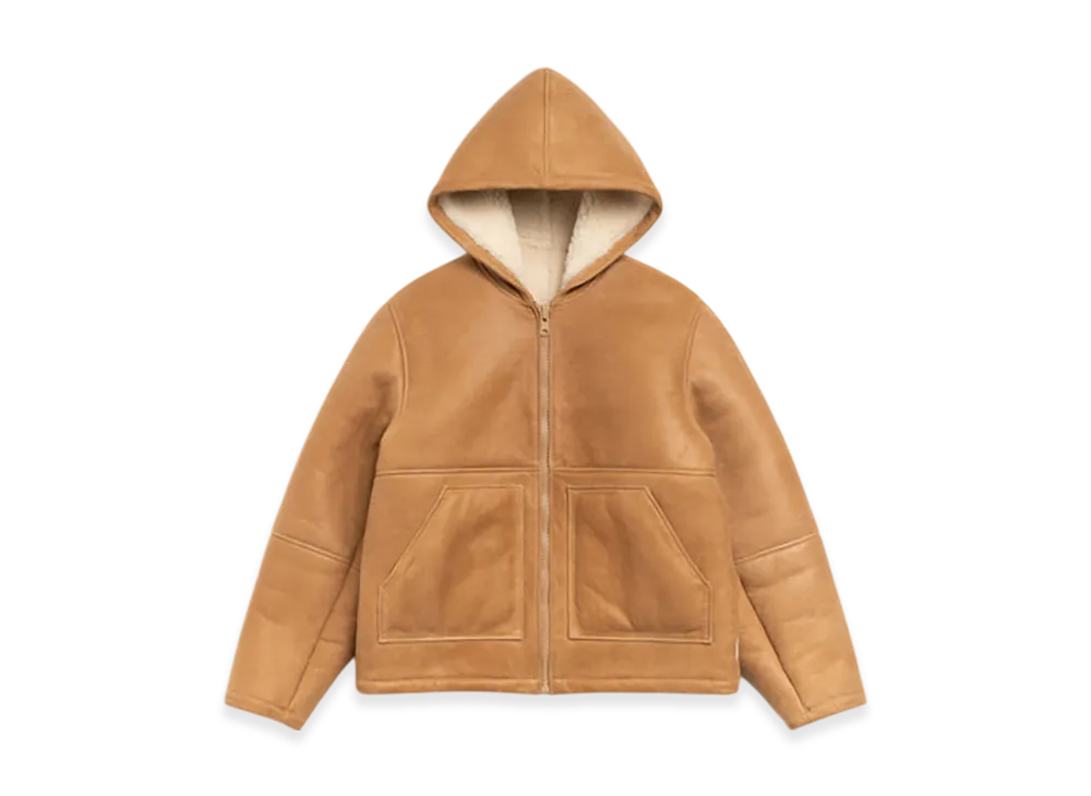 Stussy Shearling Hooded Jacket "Tan"