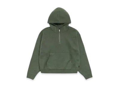 Stussy Quarter Zip Knit Hoodie "Green"