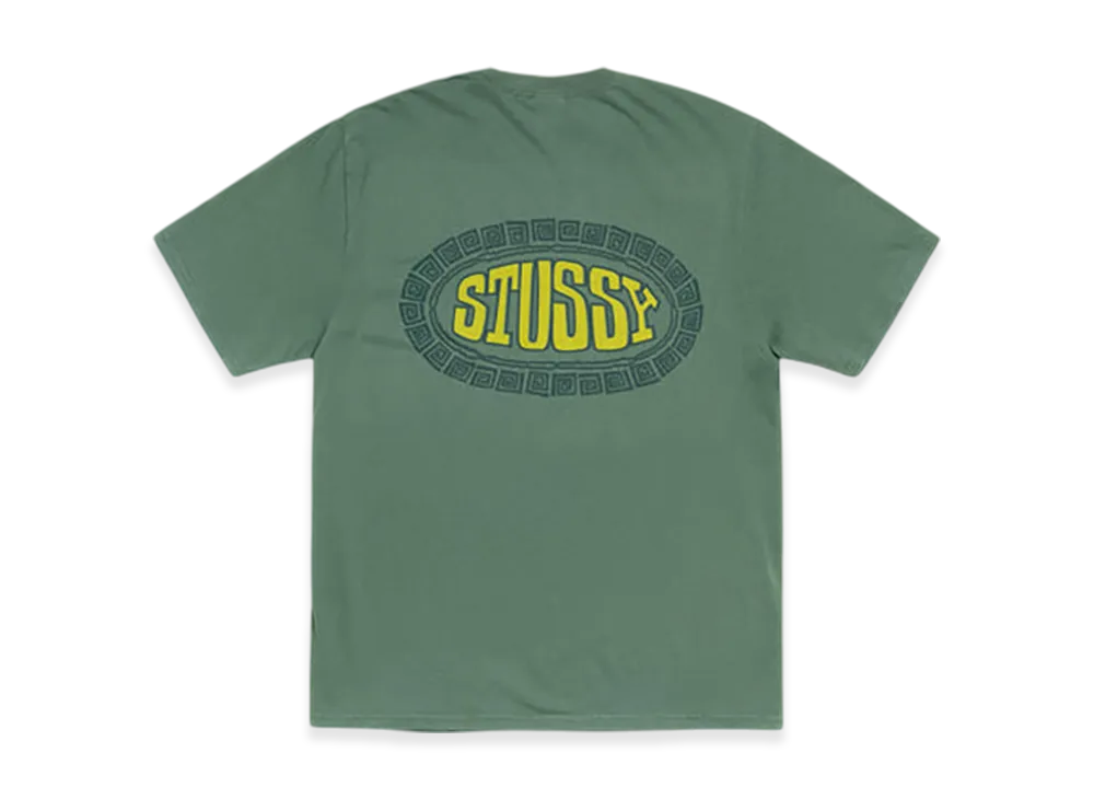 Stussy Tile Oval Tee Pigment Dyed "Pine"