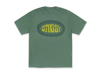 Stussy Tile Oval Tee Pigment Dyed "Pine"