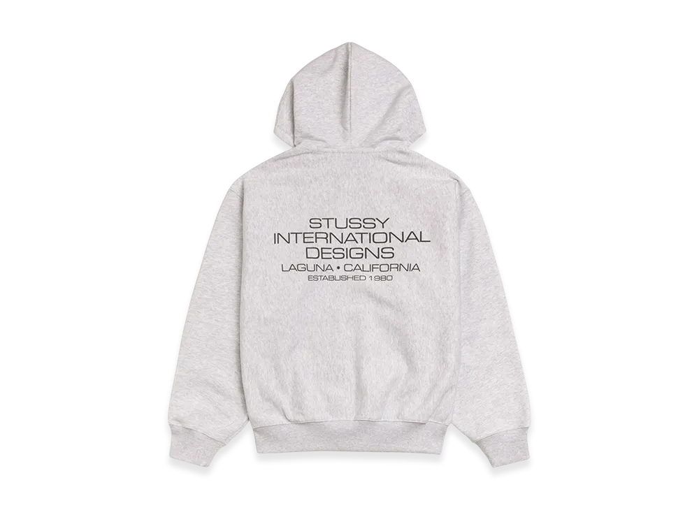 Stussy International Designs Zip Hoodie "Ash Heather"