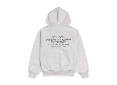 Stussy International Designs Zip Hoodie "Ash Heather"