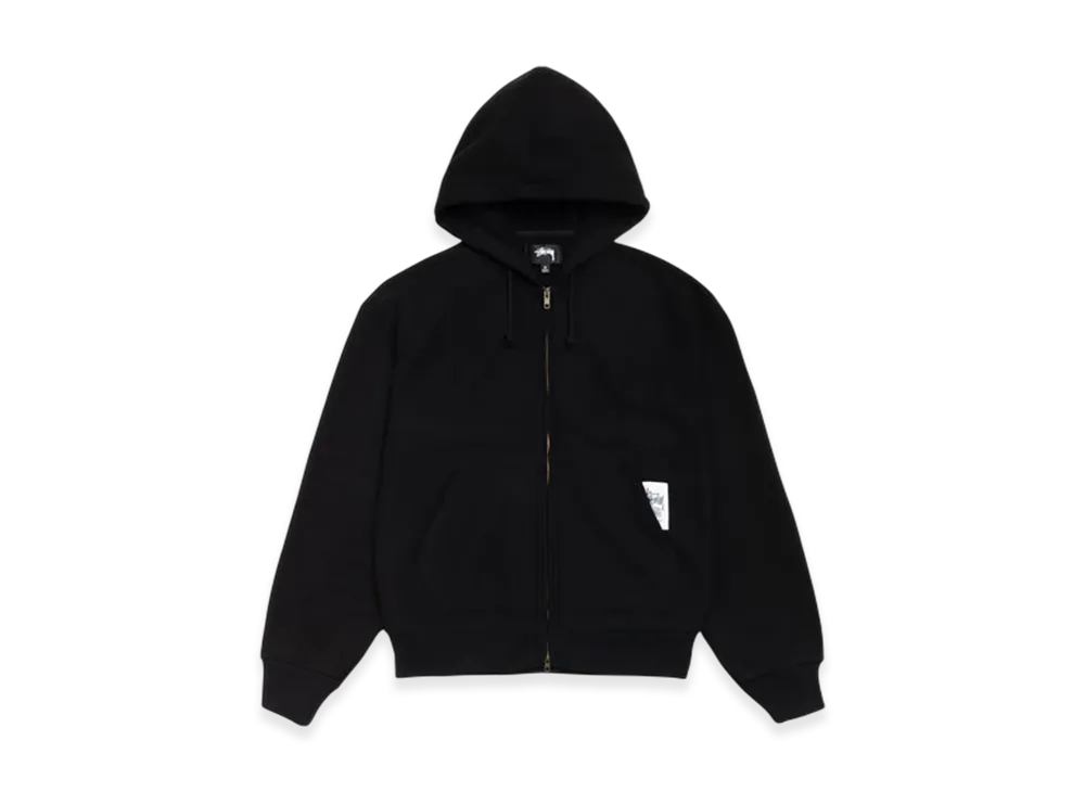 Stussy Patch Zip Knit Hoodie "Black"