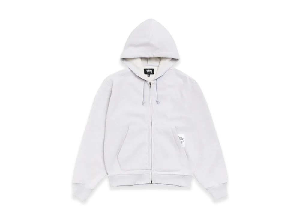Stussy Patch Zip Knit Hoodie "Ash Heather"