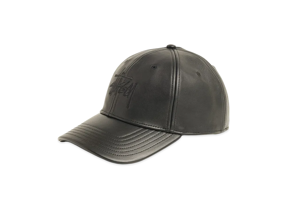 Stussy Leather Basic Stussy Cap "Black"