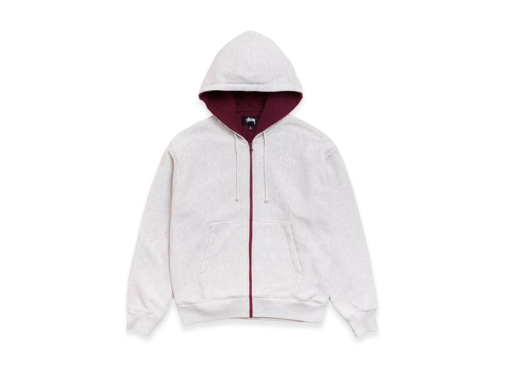 Stussy Double Faced Zip Hoodie "Ash Heather"