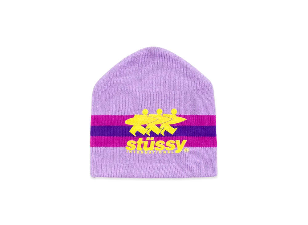 Stussy Stripe Ski Beanie "Purple"