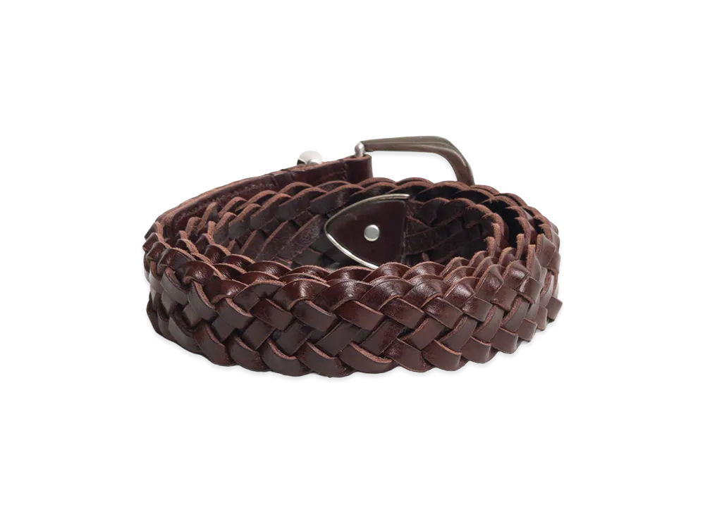 Stussy Braided Leather Belt "Brown"