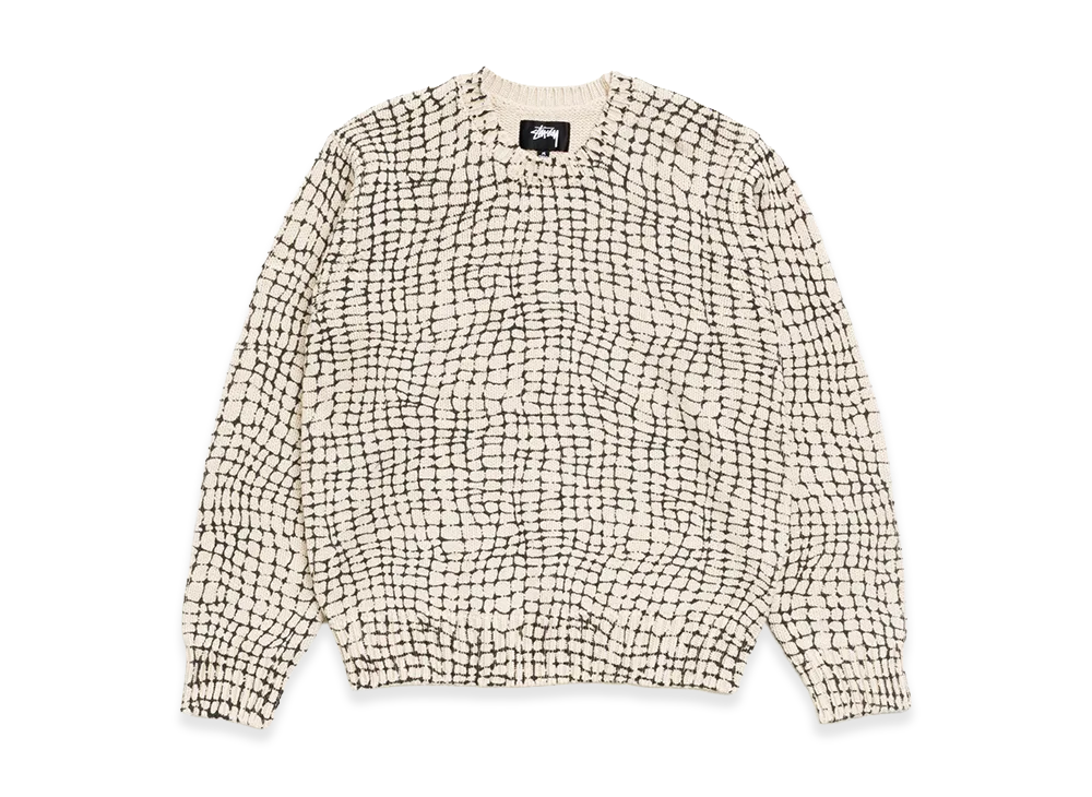 Stussy Mesh Print Sweater "Mesh Net"