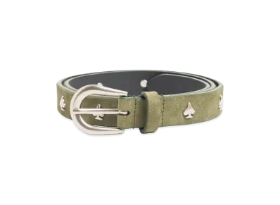 Stussy Spade Emblem Belt "Olive Suede"