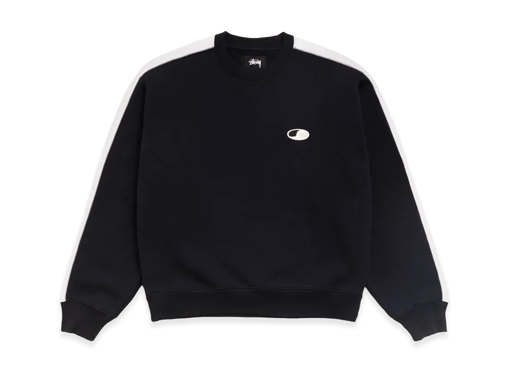 Stussy Paneled Stripe Crew "Black"