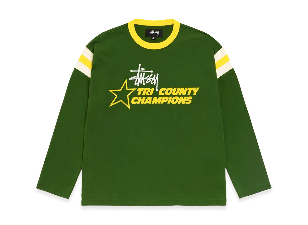 Stussy LS Ringer Tee "Green"